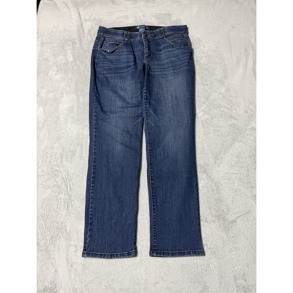 Democracy Jeans Women's 34x29 Straight Blue Medium Wash Denim